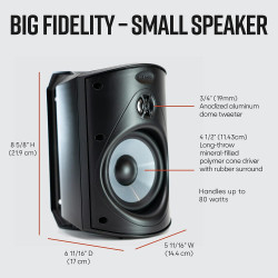 Polk Audio Atrium 4 , Bocina para Exteriores con Graves Potentes (Par)