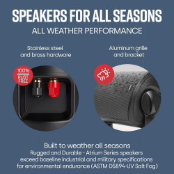 Polk Audio Atrium 4 , Bocina para Exteriores con Graves Potentes (Par)