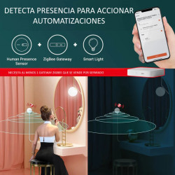 ZSS-LP-HP02 Detector de Presencia mmWave Zigbee 3.0 MOES / Tuya / Smart Life