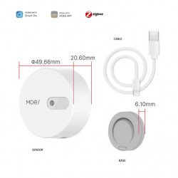 ZSS-LP-HP02 Detector de Presencia mmWave Zigbee 3.0 MOES / Tuya / Smart Life